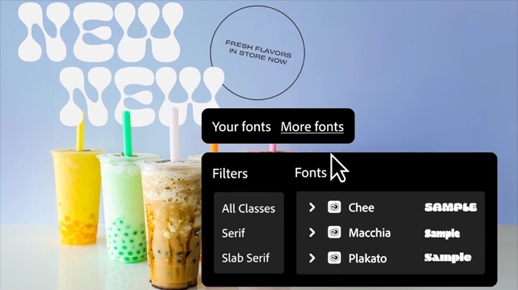 Schriftarten schneller finden