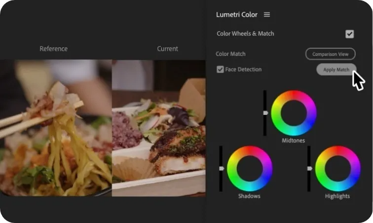 Farben in verschiedenen Clips anpassen