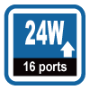 24w 16port