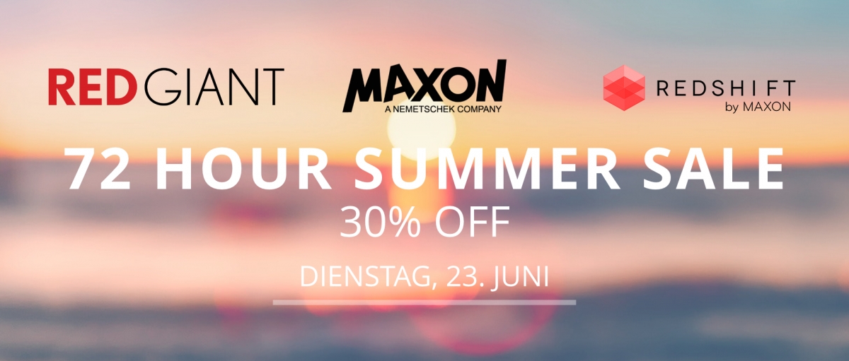 Maxon, Red Giant und Redshift Sommer Sale